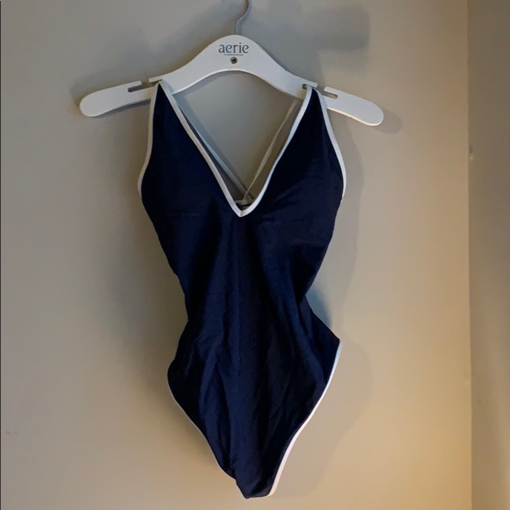 Aerie one piece swimsuit. Tie back. Size M